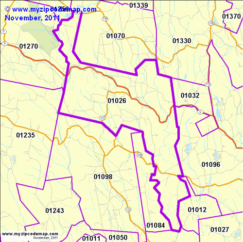 map of 01026