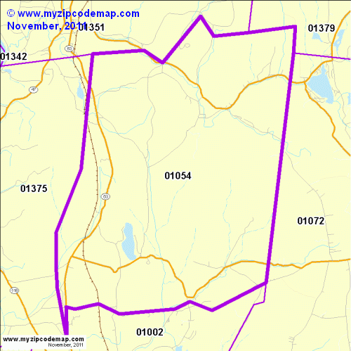 map of 01054