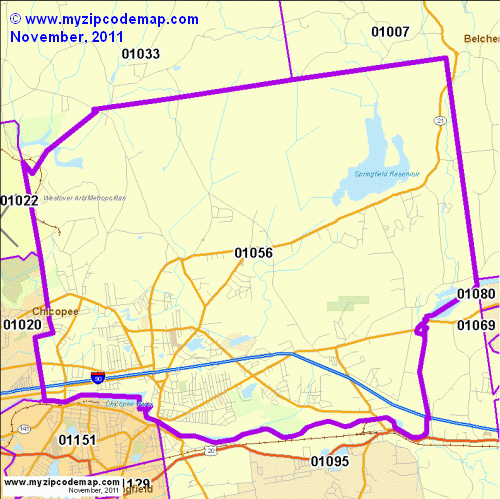 map of 01056