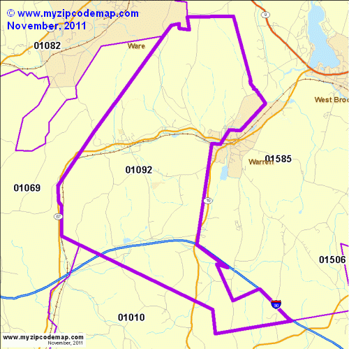 map of 01092