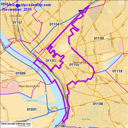 map of 01105