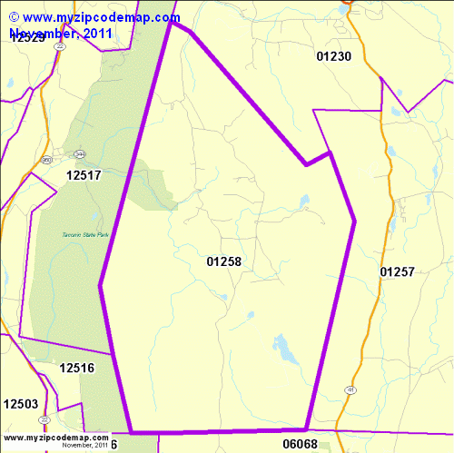 map of 01258