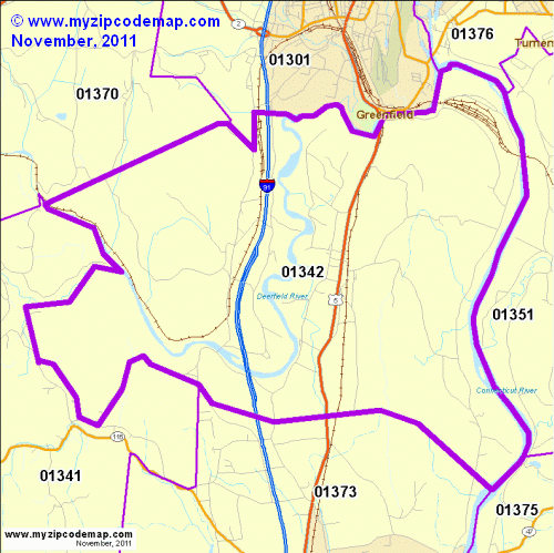 map of 01342
