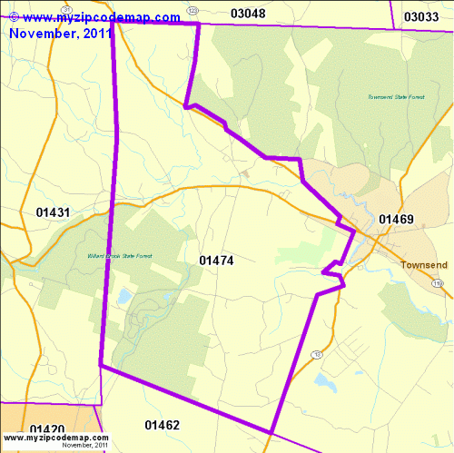 map of 01474