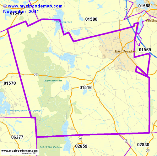 map of 01516