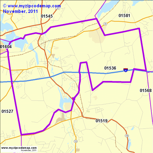 map of 01536