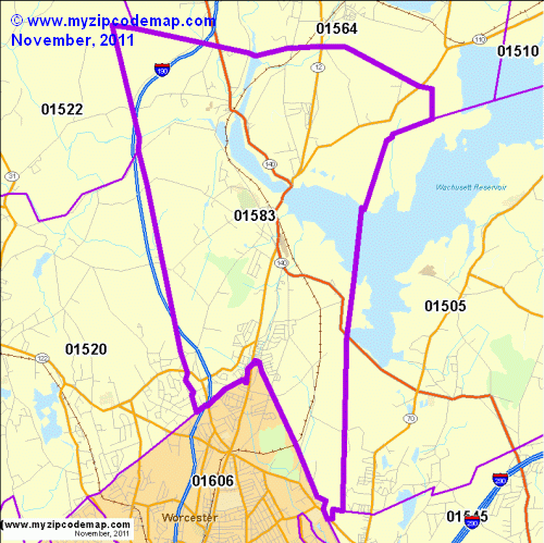 map of 01583