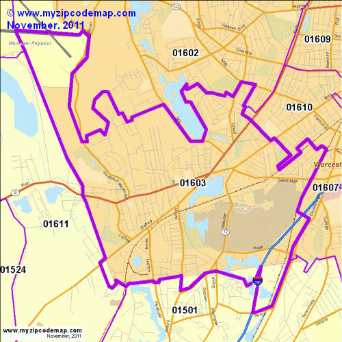 map of 01603