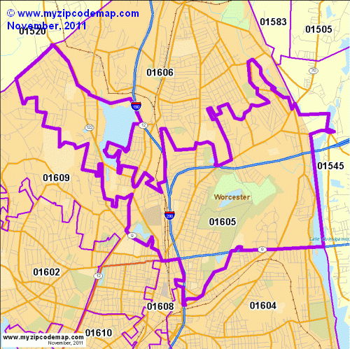 map of 01605
