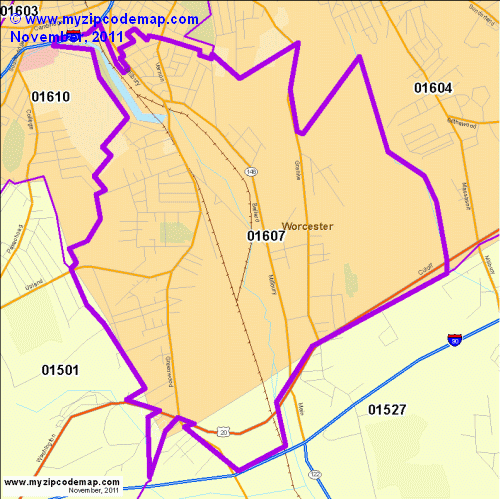 map of 01607