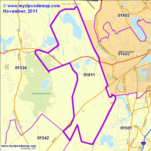 map of 01611
