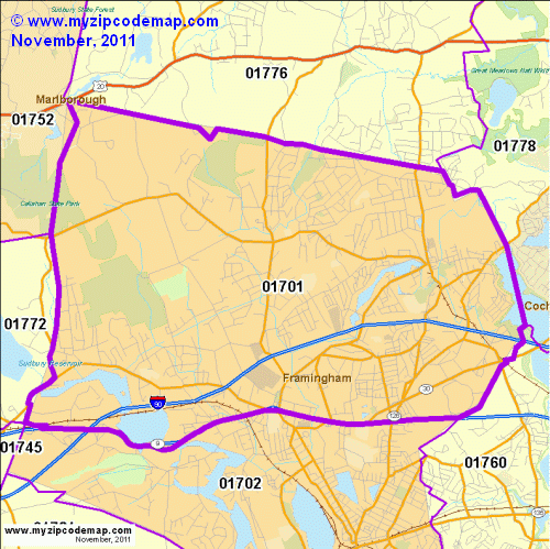 map of 01701