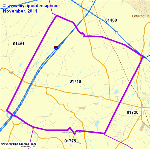 map of 01719
