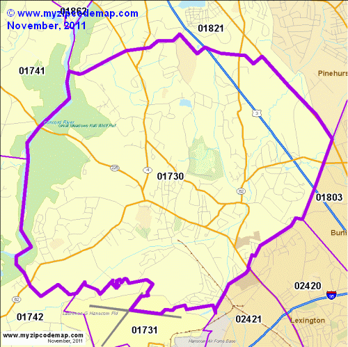 map of 01730