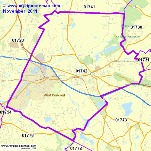 map of 01742