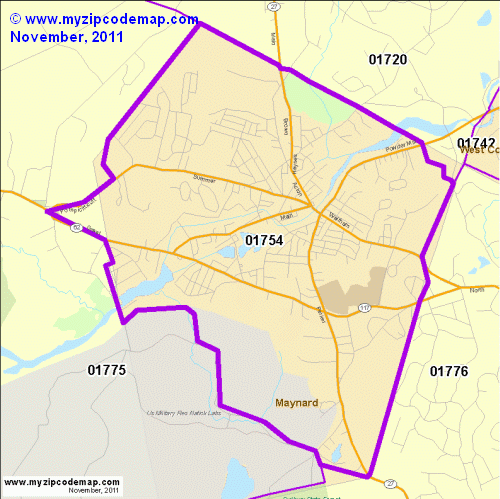 map of 01754
