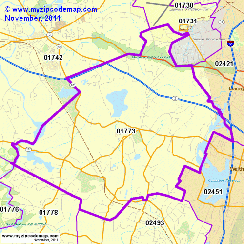 map of 01773
