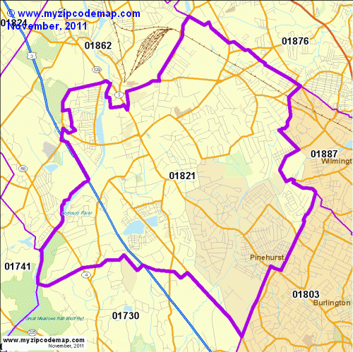 map of 01821