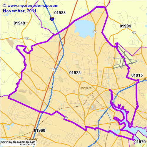 map of 01923
