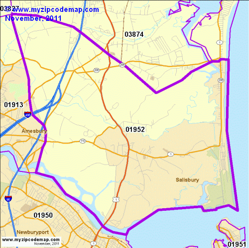 map of 01952