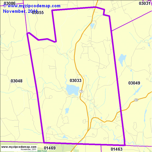 map of 03033