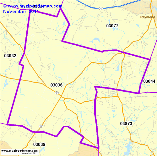 map of 03036