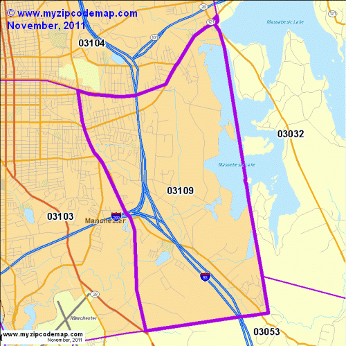map of 03109