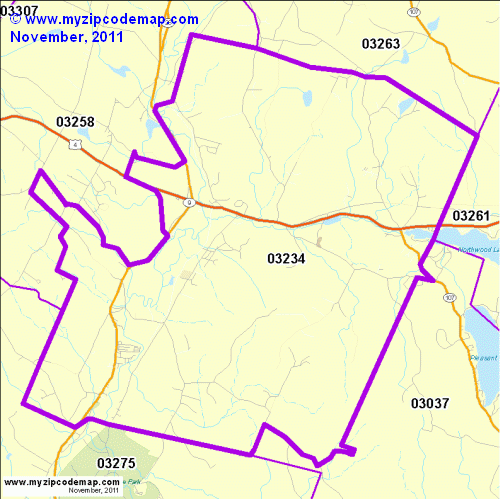 map of 03234