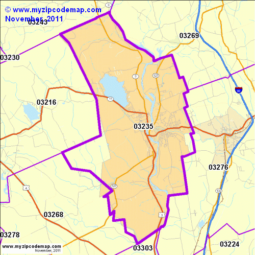 map of 03235