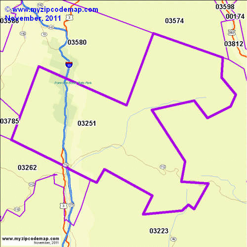 map of 03251