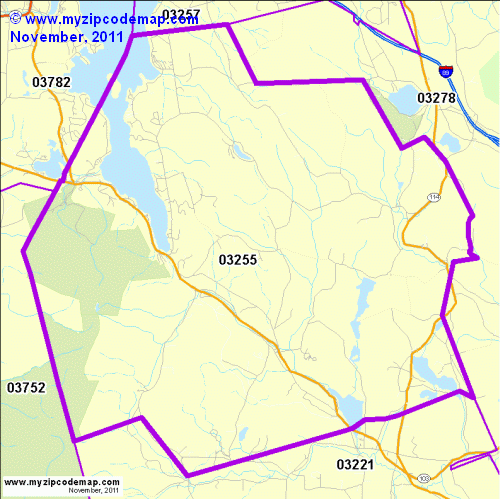 map of 03255