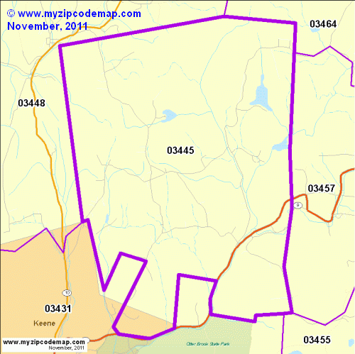 map of 03445
