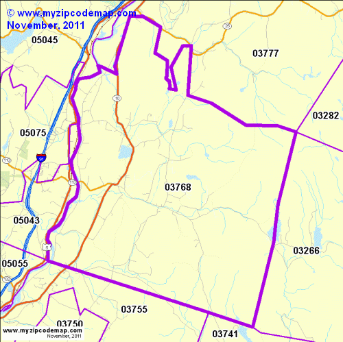 map of 03768