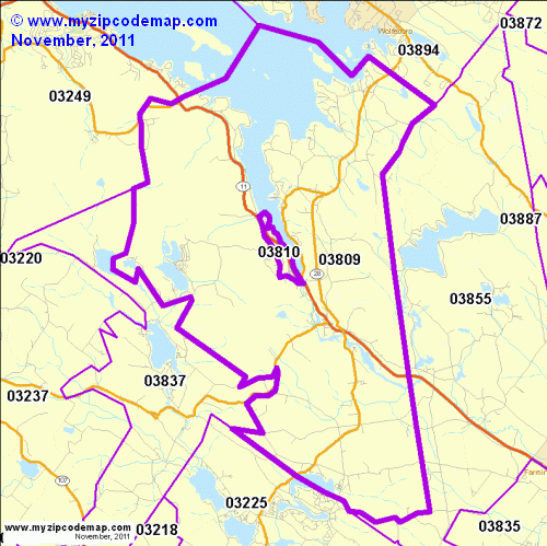 map of 03809