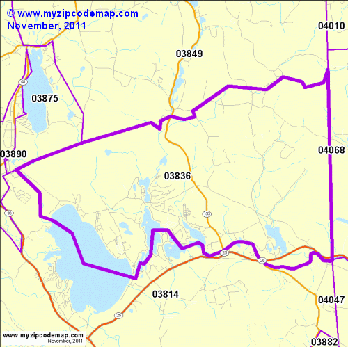map of 03836