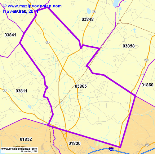 map of 03865