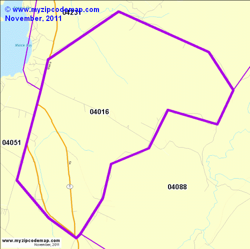 map of 04016