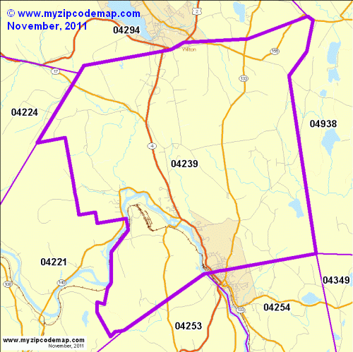 map of 04239