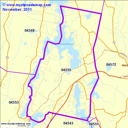 map of 04555