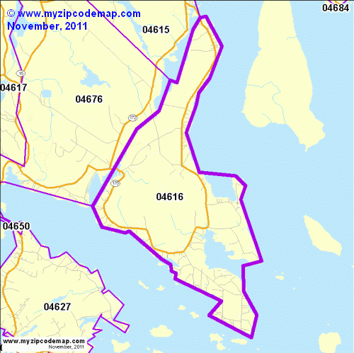 map of 04616