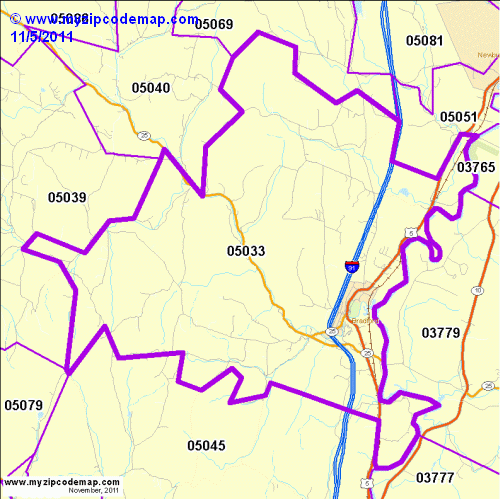 map of 05033