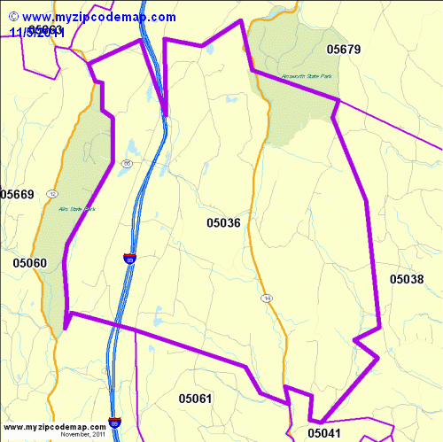 map of 05036