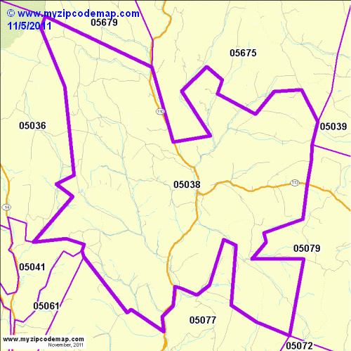 map of 05038