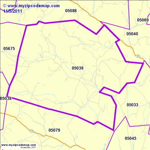 map of 05039
