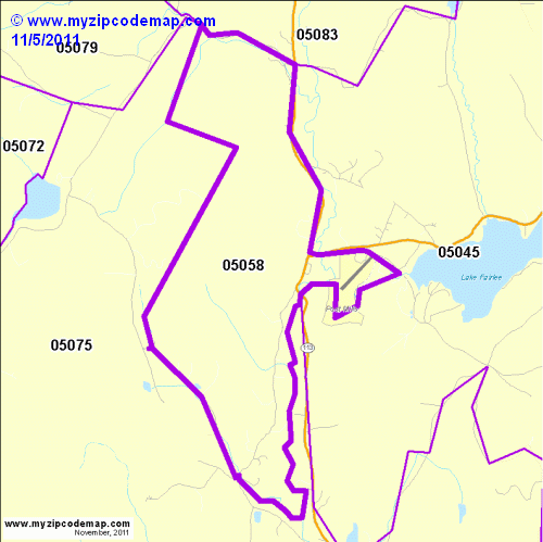 map of 05058