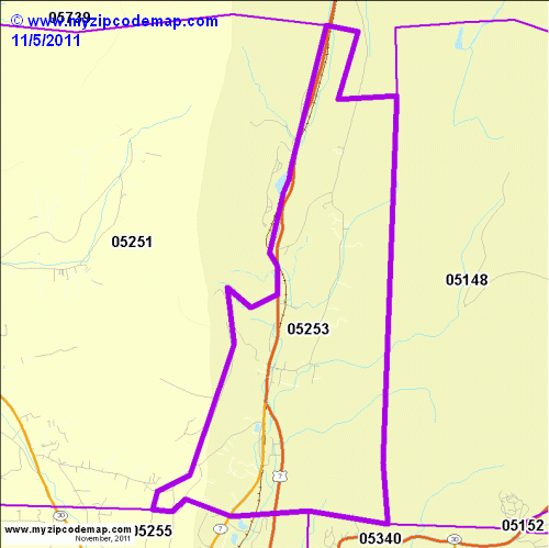 map of 05253