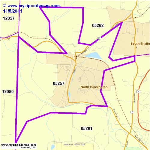 map of 05257