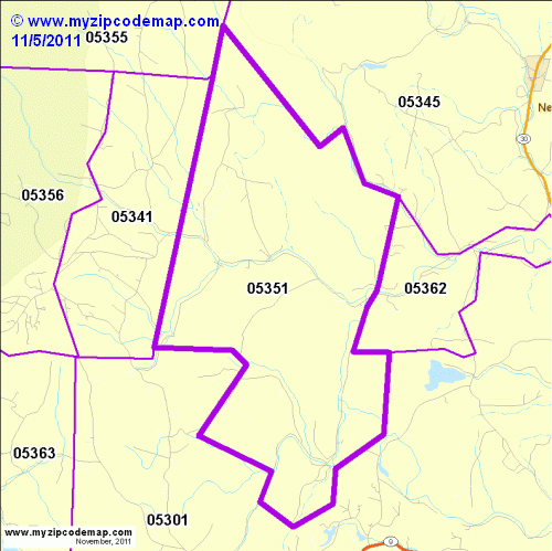 map of 05351