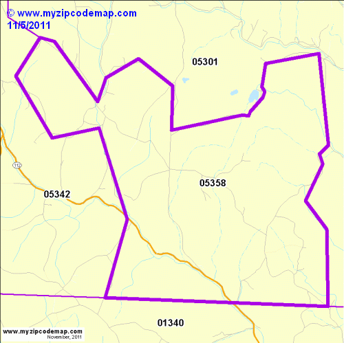 map of 05358