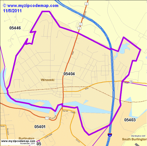 map of 05404